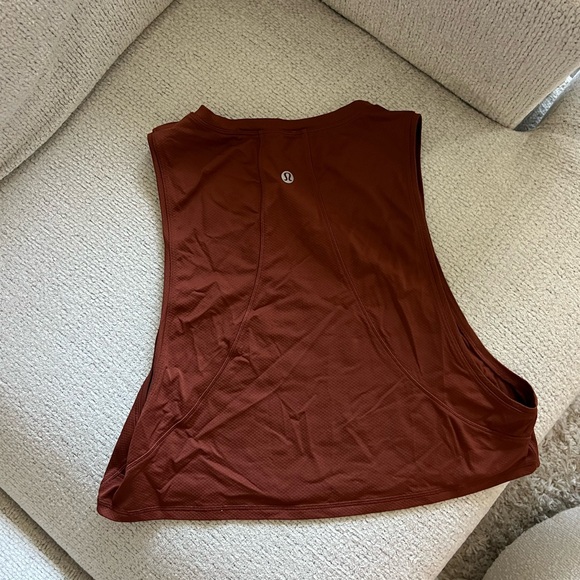 Lululemon Muscle Love Crop Tank *Tough - Dark Terracotta - Picture 2 of 3